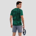 Verde Oscuro Pinceladas Abstractas – Camiseta de Pádel
