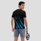 Negra Garras Azul Neón – Camiseta de Pádel