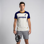 Design Phrase Padel Printed Sleeves Orange Padel T-Shirt
