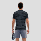 Dark Grey and Black Camouflage – Padel T-Shirt