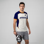 Design Phrase Padel Printed Sleeves Orange Padel T-Shirt