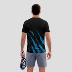 Negra Garras Azul Neón – Camiseta de Pádel