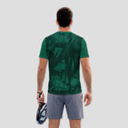 Verde Oscuro Pinceladas Abstractas – Camiseta de Pádel