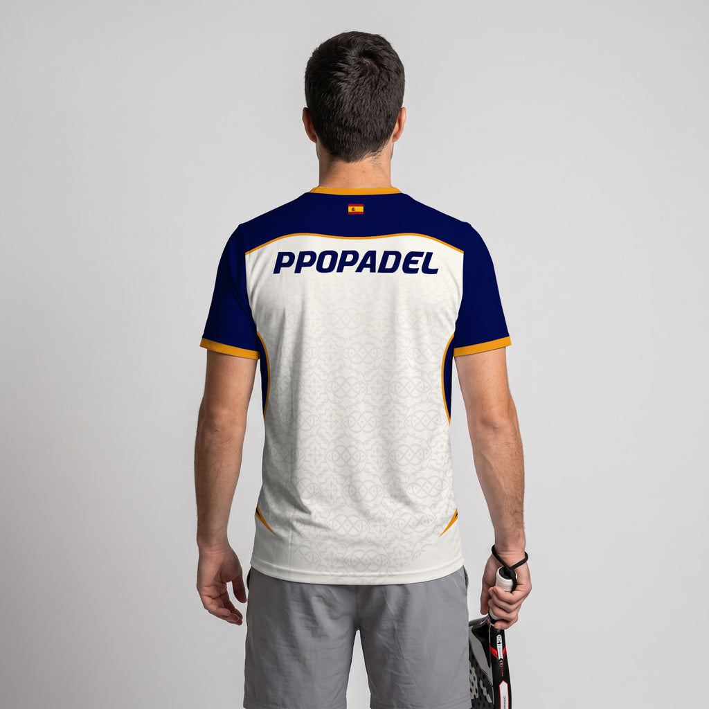 Design Phrase Padel Printed Sleeves Orange Padel T-Shirt