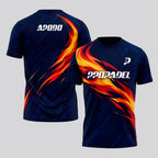 Design Phrase Padel Printed Sleeves Orange Padel T-Shirt