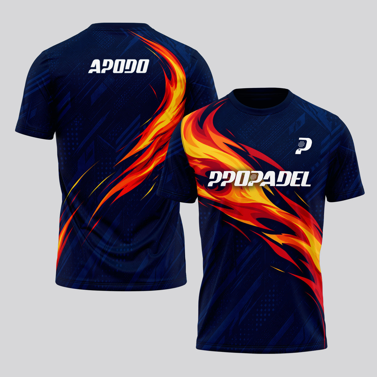 Design Phrase Padel Printed Sleeves Orange Padel T-Shirt