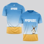 Design Phrase Padel Printed Sleeves Orange Padel T-Shirt