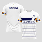 Diseño de Bloque Azul Marino Naranja Moderno Camiseta de Pádel