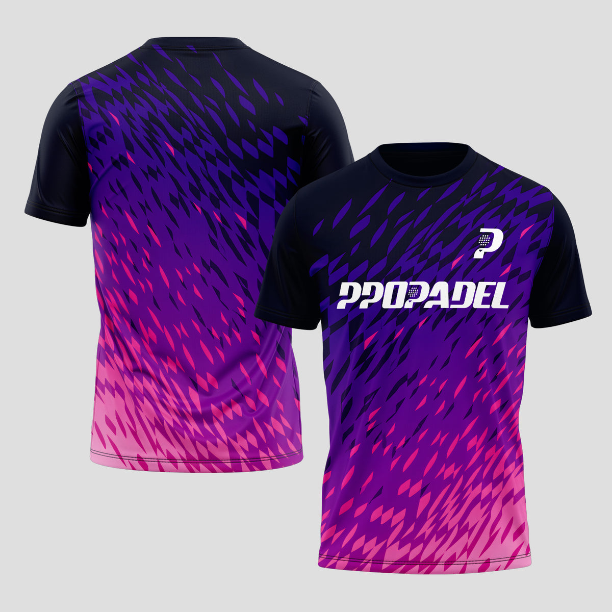 Diseño Degradado Morado y Fucsia – Camiseta de Pádel