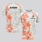 Design Phrase Padel Printed Sleeves Orange Padel T-Shirt