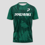 Verde Oscuro Pinceladas Abstractas – Camiseta de Pádel
