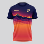 Design Phrase Padel Printed Sleeves Orange Padel T-Shirt
