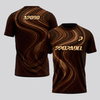 Design Phrase Padel Printed Sleeves Orange Padel T-Shirt