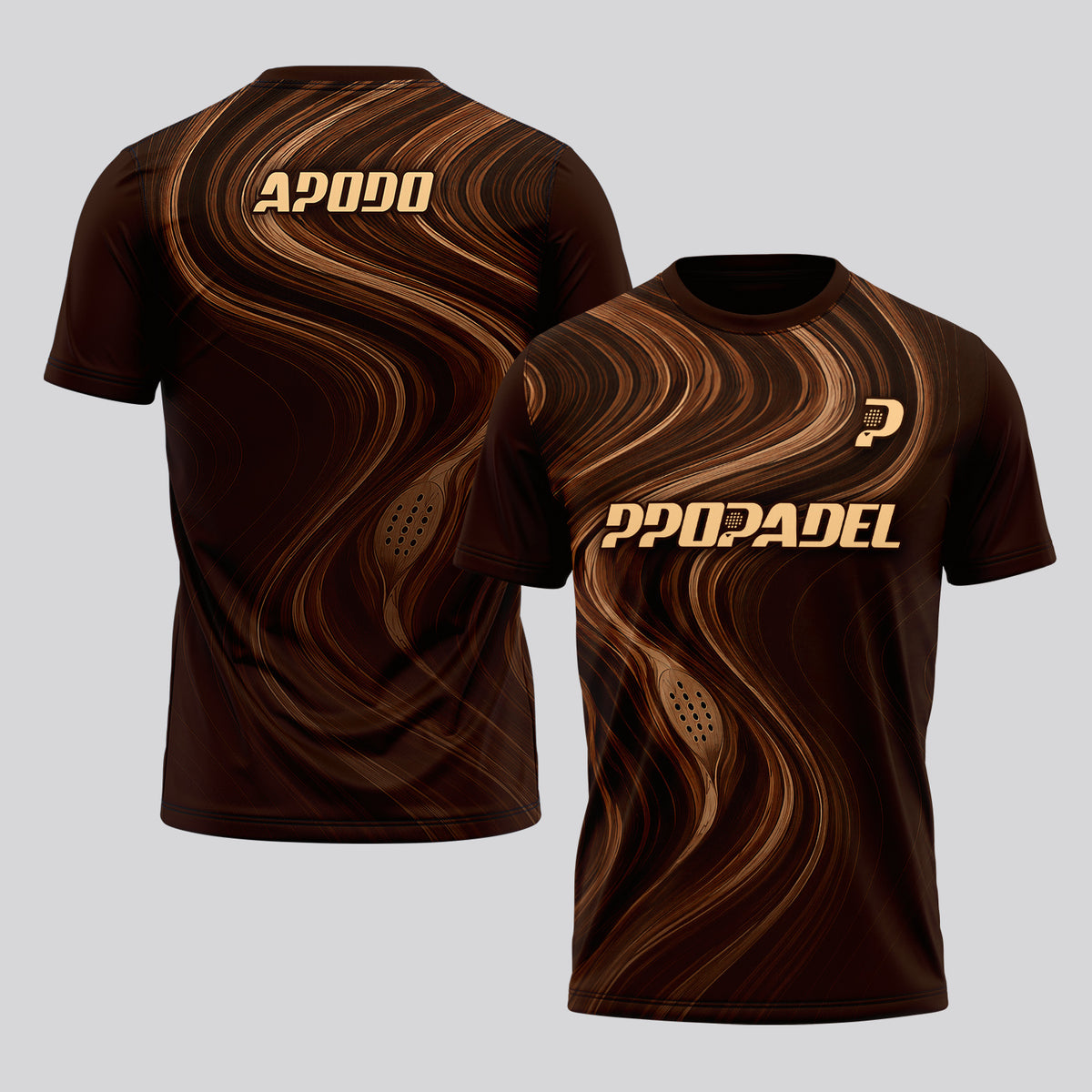 Design Phrase Padel Printed Sleeves Orange Padel T-Shirt