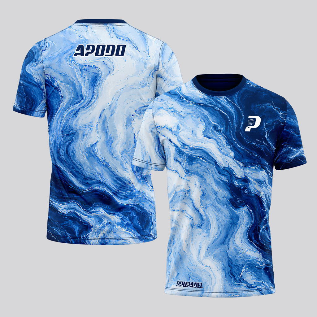 Design Phrase Padel Printed Sleeves Orange Padel T-Shirt