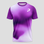 Patrón Degradado Difuminado Violeta Blanco Camiseta de Pádel