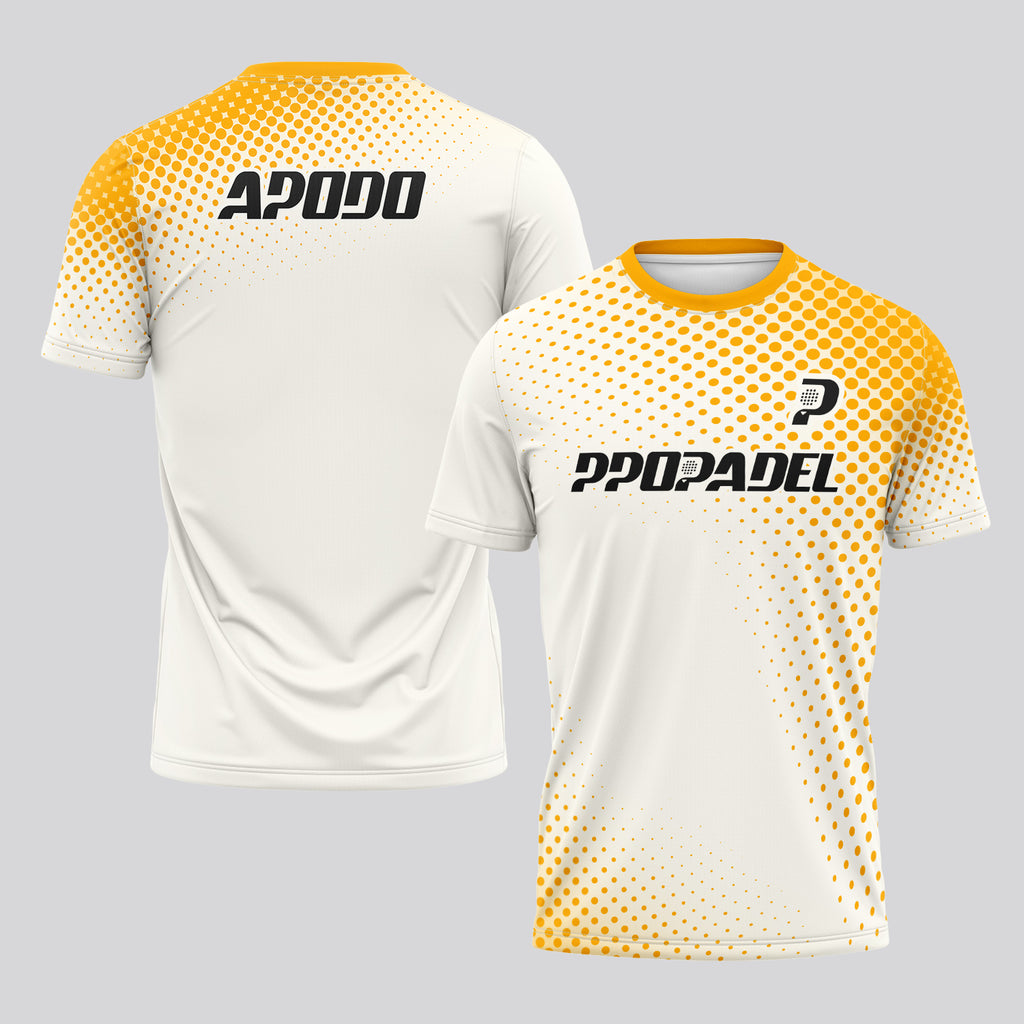 Design Phrase Padel Printed Sleeves Orange Padel T-Shirt