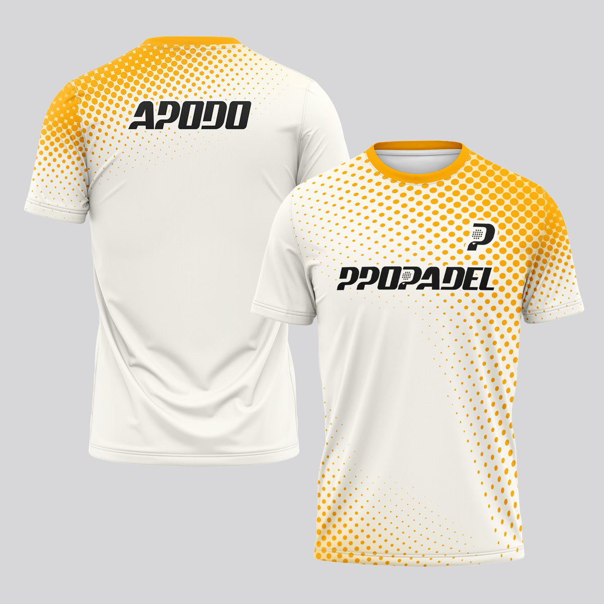 Design Phrase Padel Printed Sleeves Orange Padel T-Shirt