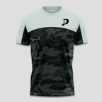 Black and Greyish White Camouflage – Padel T-Shirt