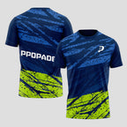 Diseño Graffiti Abstracto Azul Verde Lima Moderno Camiseta de Pádel