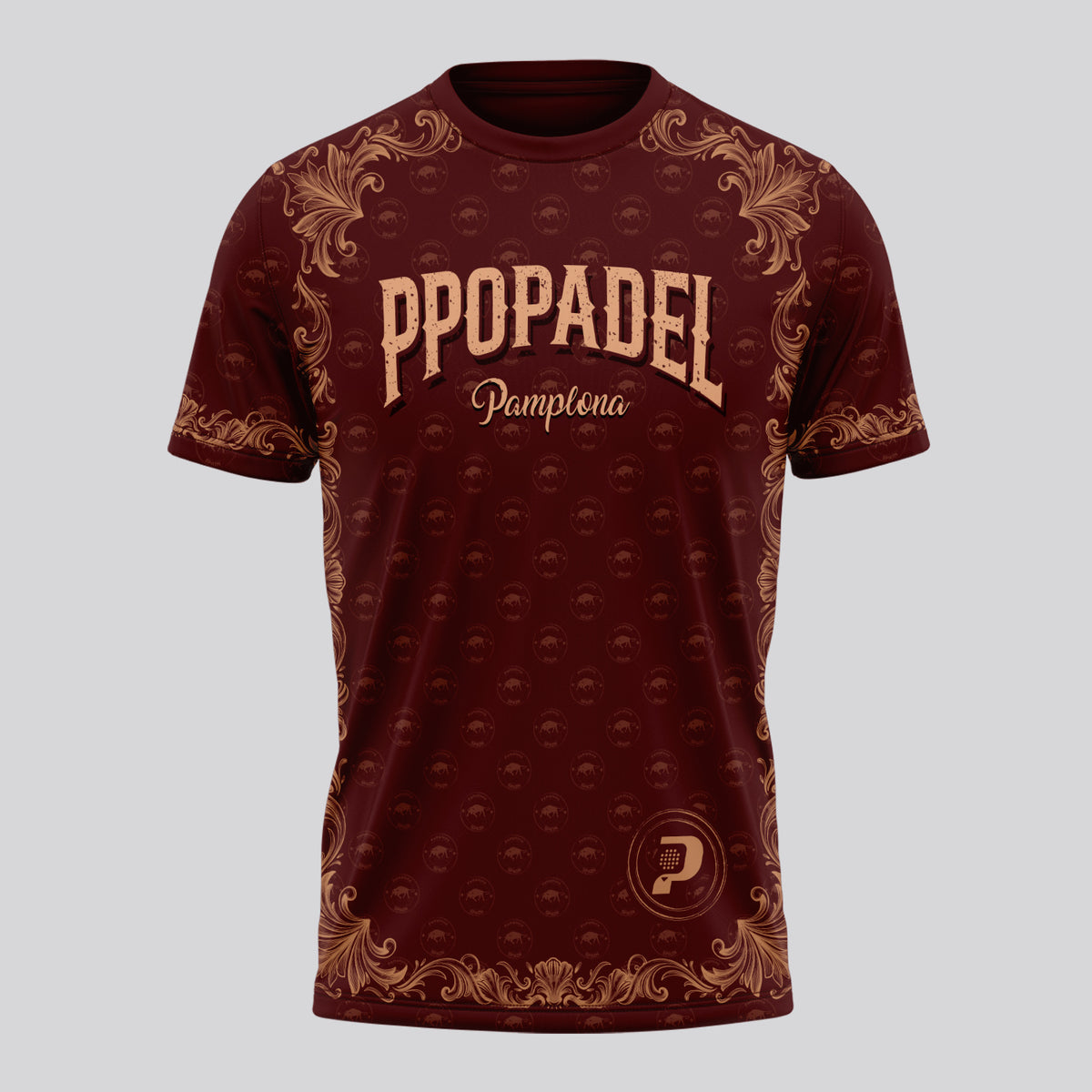 Design Phrase Padel Printed Sleeves Orange Padel T-Shirt