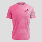 Patrón de Polígonos Rosa Magenta Camiseta de Pádel