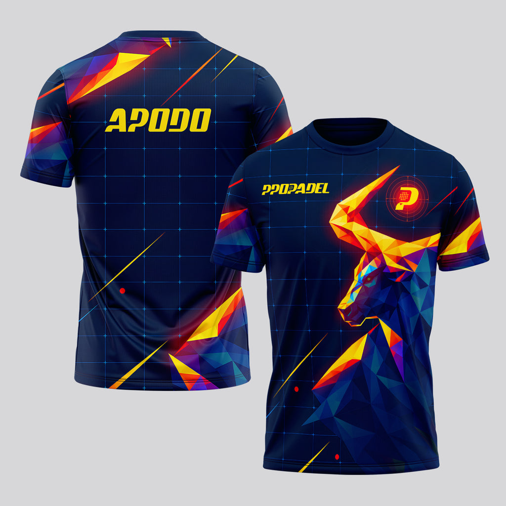 Design Phrase Padel Printed Sleeves Orange Padel T-Shirt
