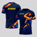 Design Phrase Padel Printed Sleeves Orange Padel T-Shirt