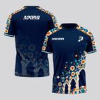 Design Phrase Padel Printed Sleeves Orange Padel T-Shirt