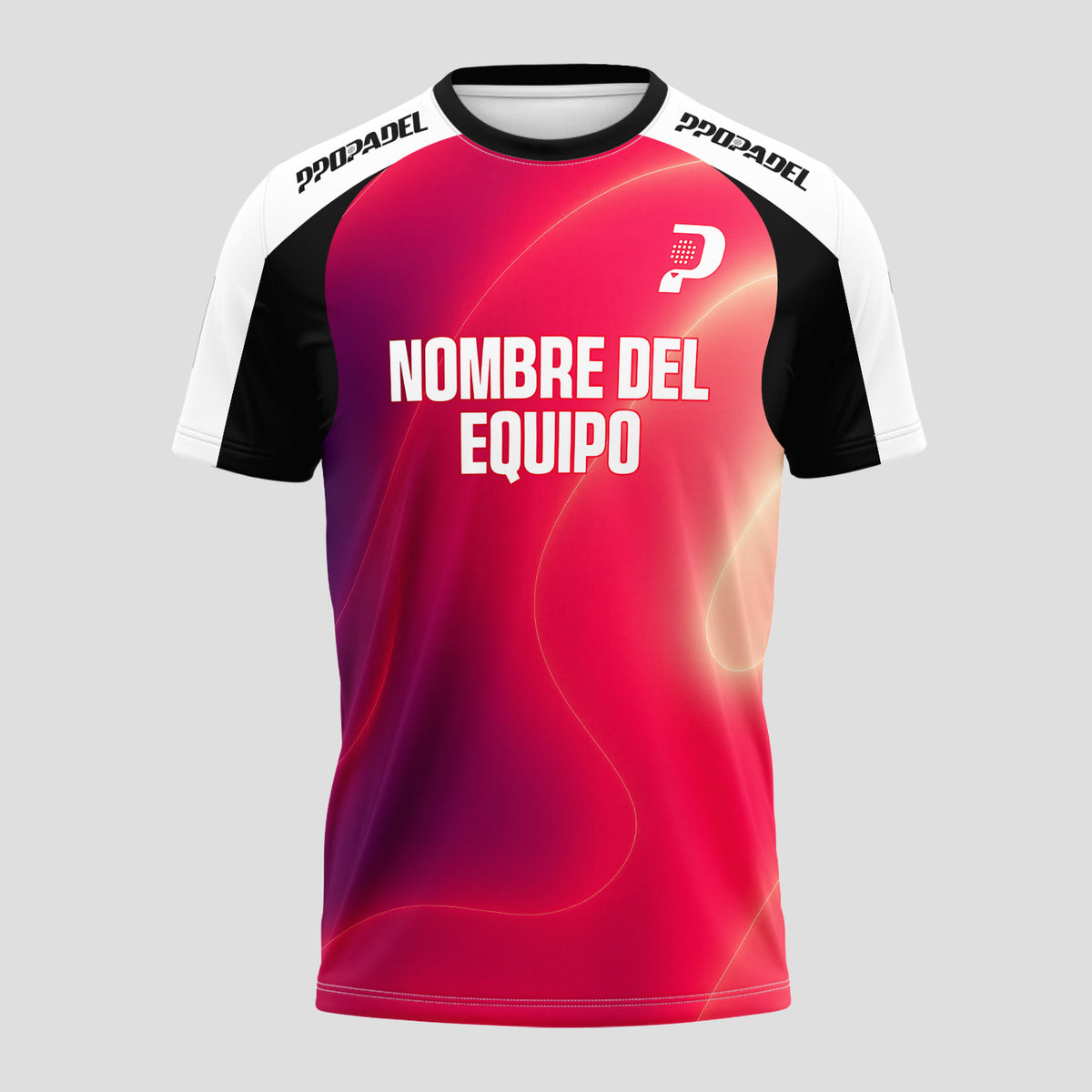 Design Phrase Born to Finish Red Gradient Padel T-Shirt