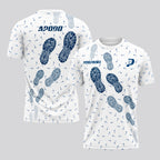 Design Phrase Padel Printed Sleeves Orange Padel T-Shirt