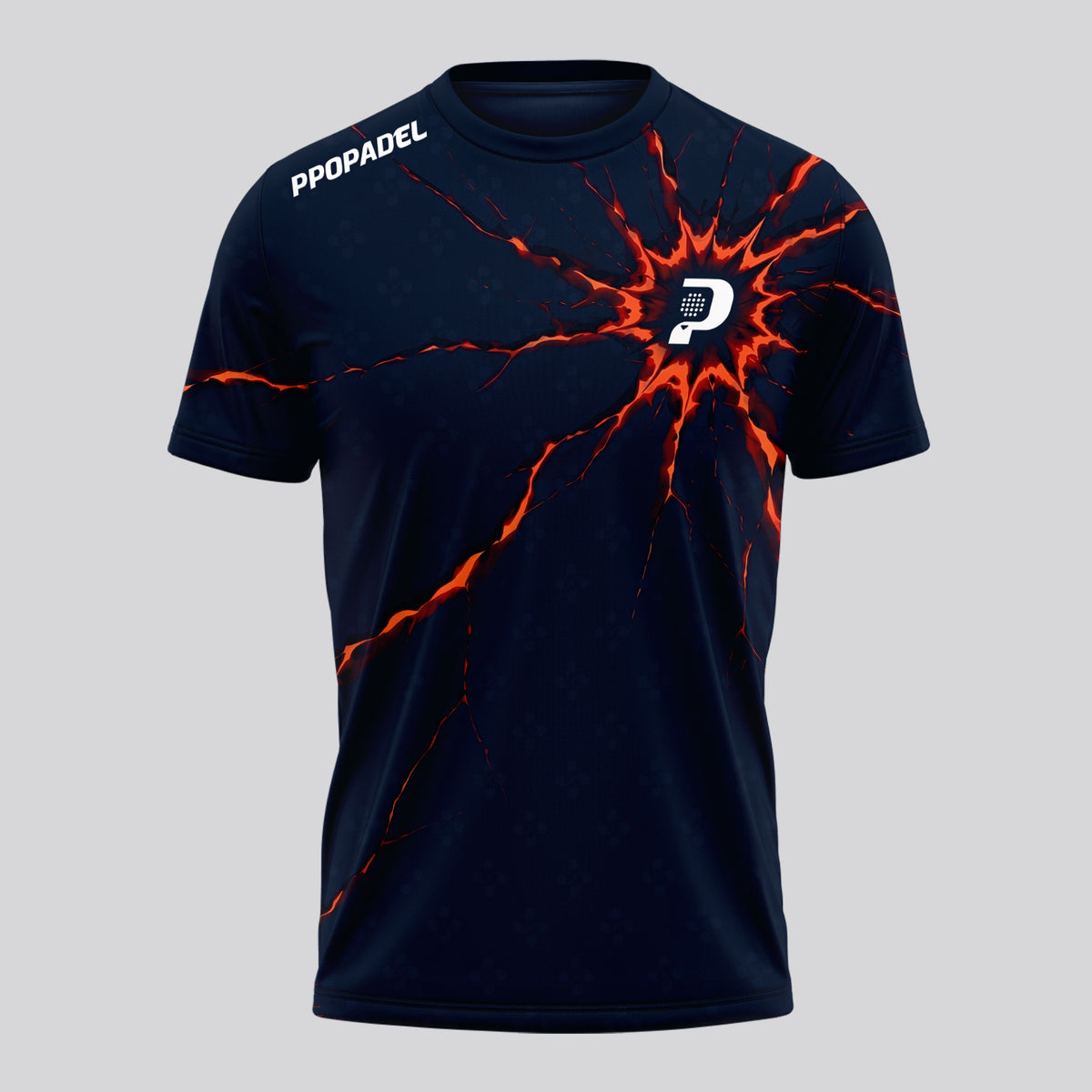 Design Phrase Padel Printed Sleeves Orange Padel T-Shirt