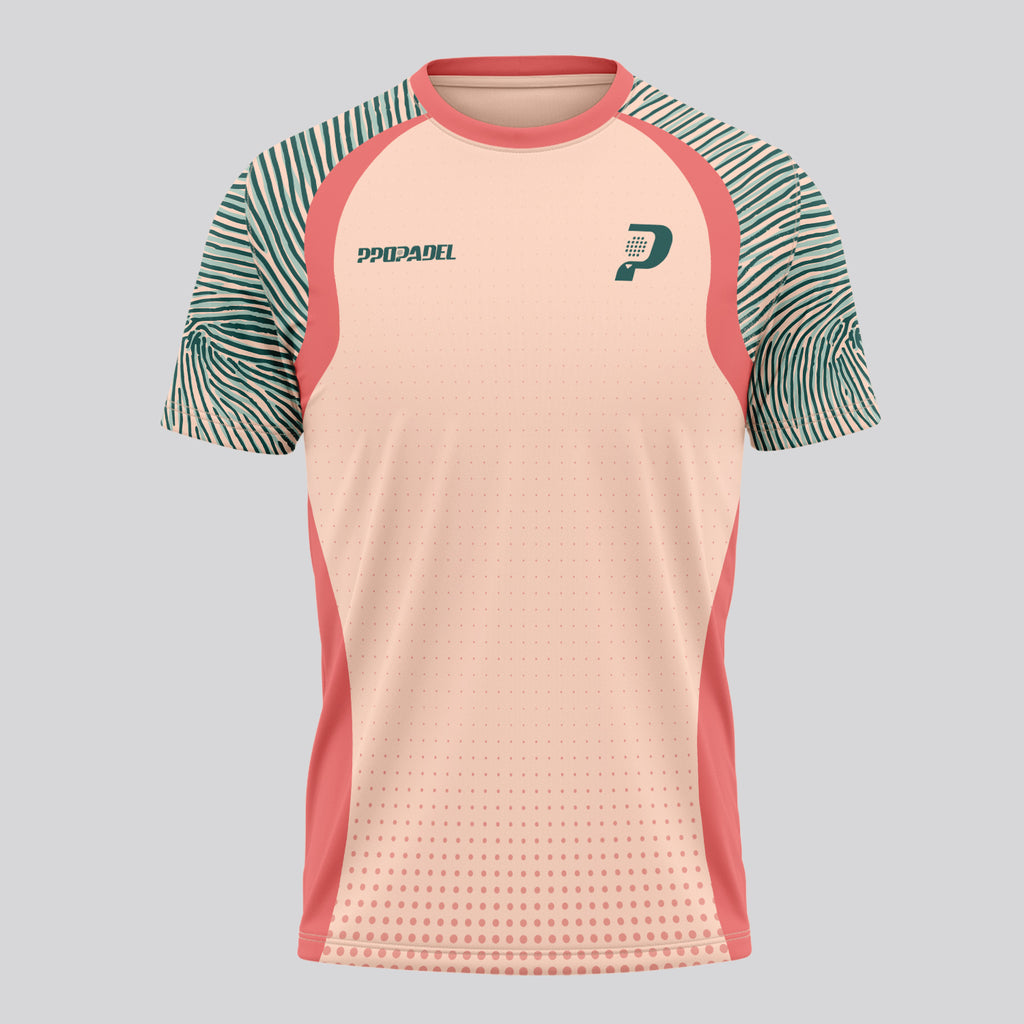 Design Phrase Padel Printed Sleeves Orange Padel T-Shirt