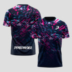 Diseño Graffiti Salpicaduras Rosa Azul Negro Camiseta De Pádel