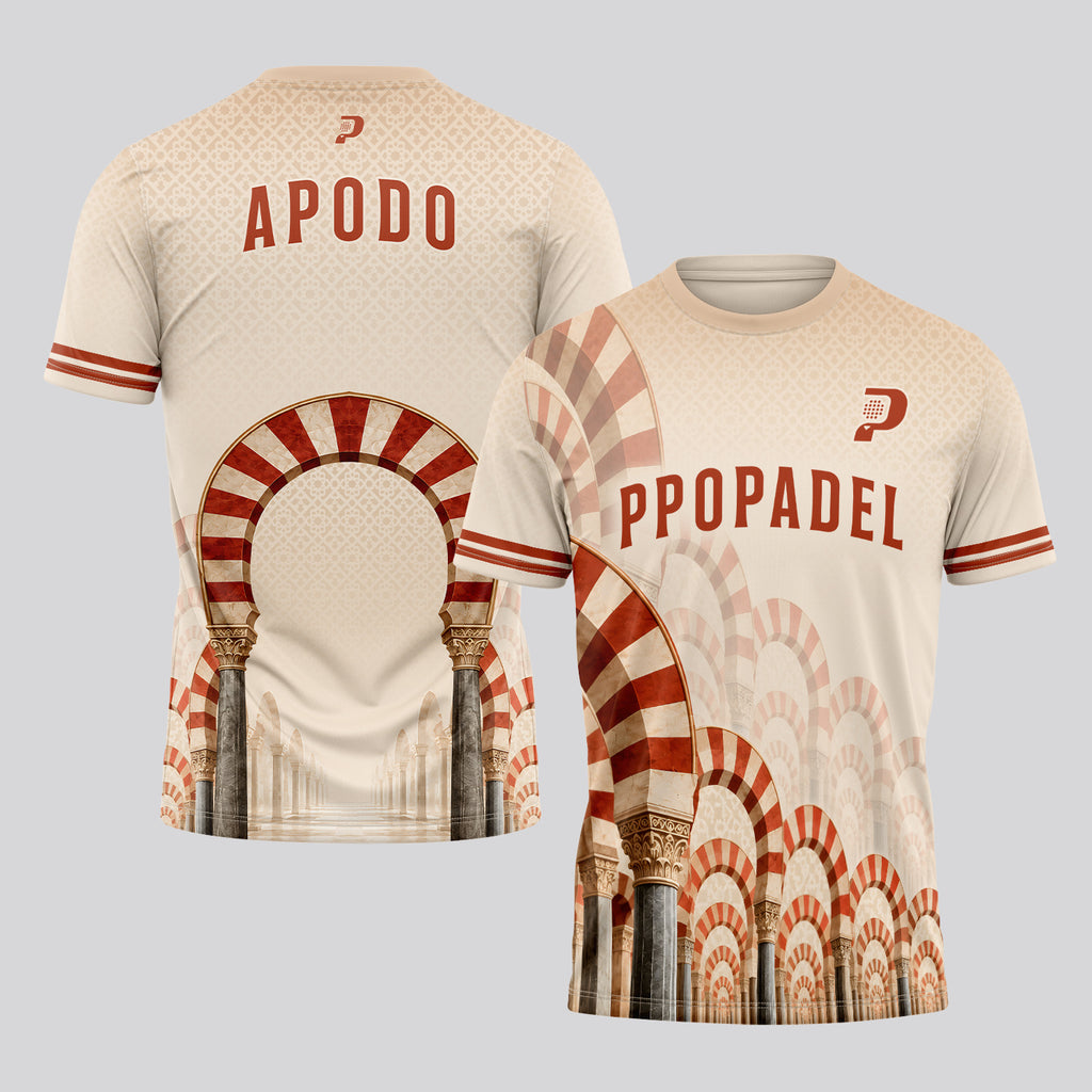 Design Phrase Padel Printed Sleeves Orange Padel T-Shirt