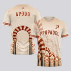 Design Phrase Padel Printed Sleeves Orange Padel T-Shirt