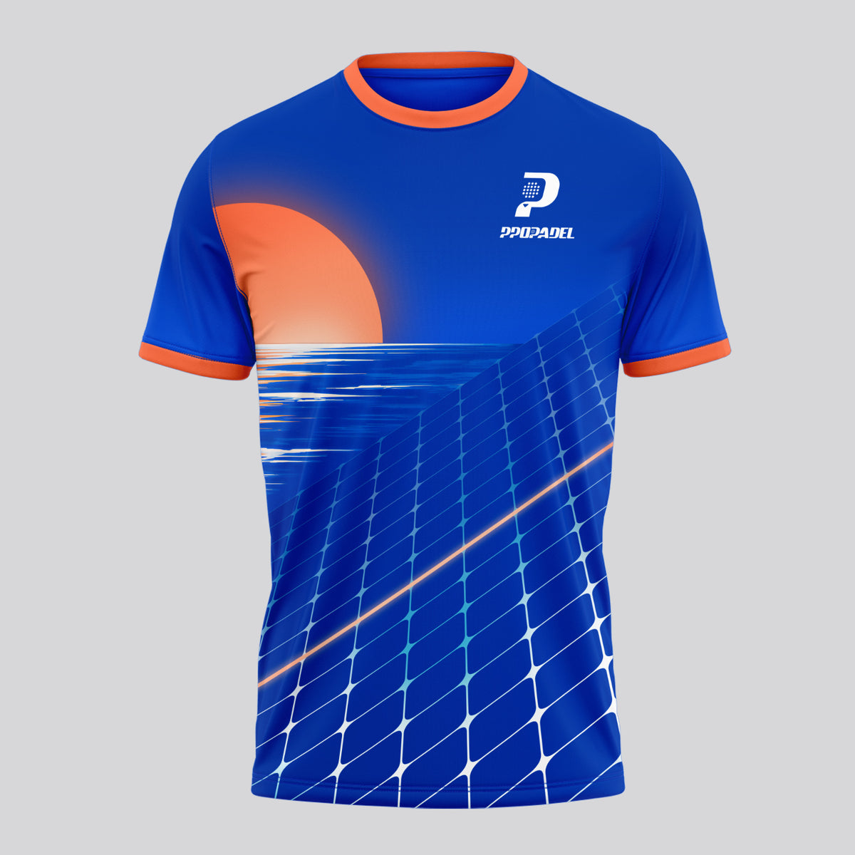 Design Phrase Padel Printed Sleeves Orange Padel T-Shirt