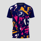 Patrón de Pinceladas Abstractas Multicolor Camiseta de Pádel