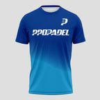 Degradé Blue Halftone Print – Padel T-Shirt