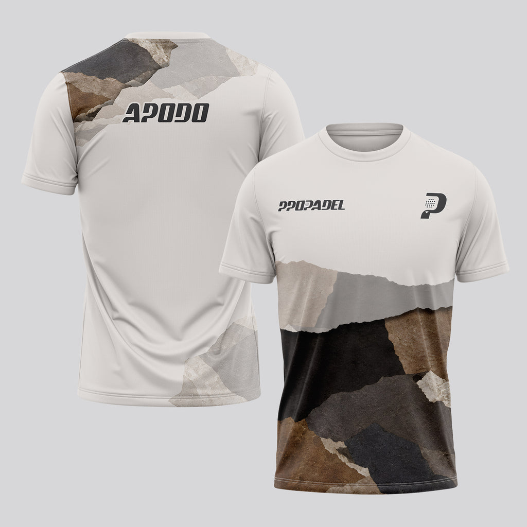 Design Phrase Padel Printed Sleeves Orange Padel T-Shirt