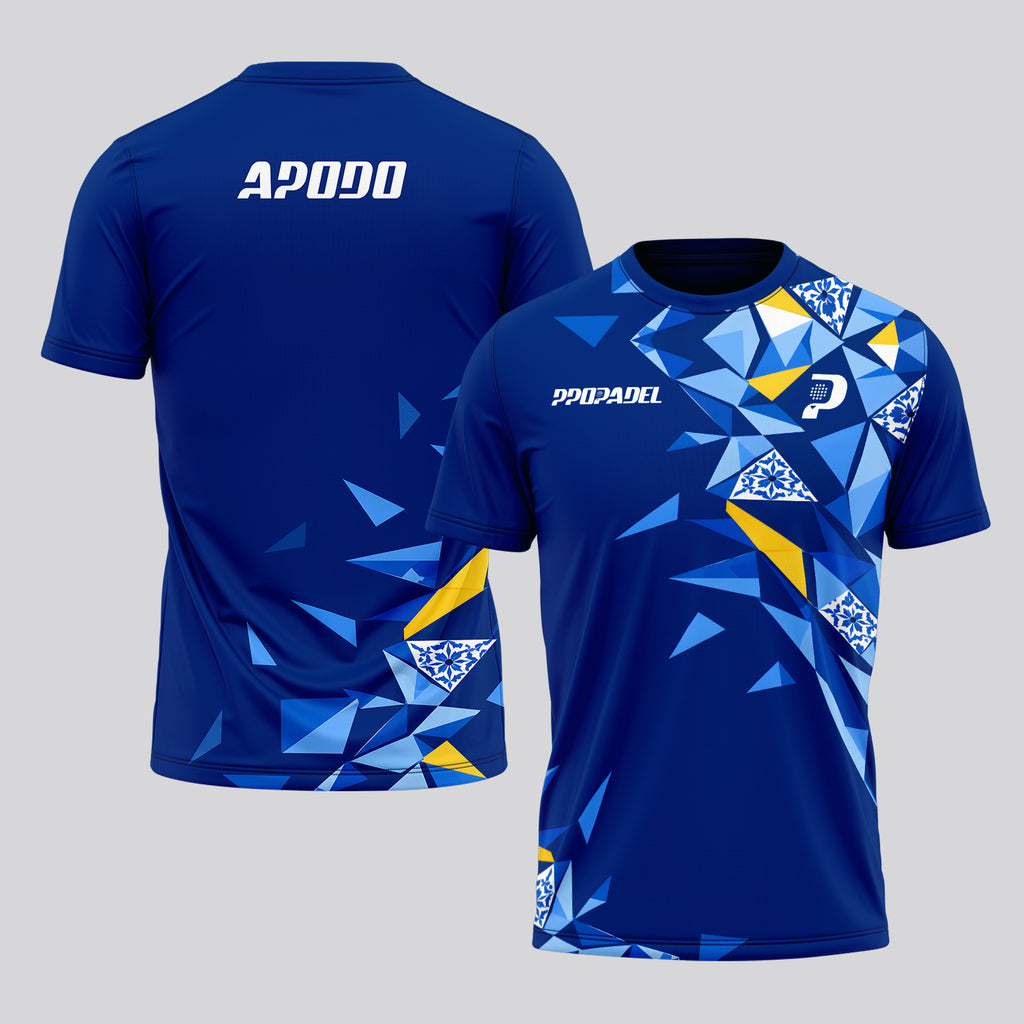 Design Phrase Padel Printed Sleeves Orange Padel T-Shirt