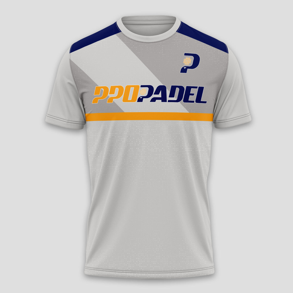 Estilo Deportivo Gris y Naranja – Camiseta de Pádel