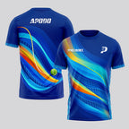 Design Phrase Padel Printed Sleeves Orange Padel T-Shirt