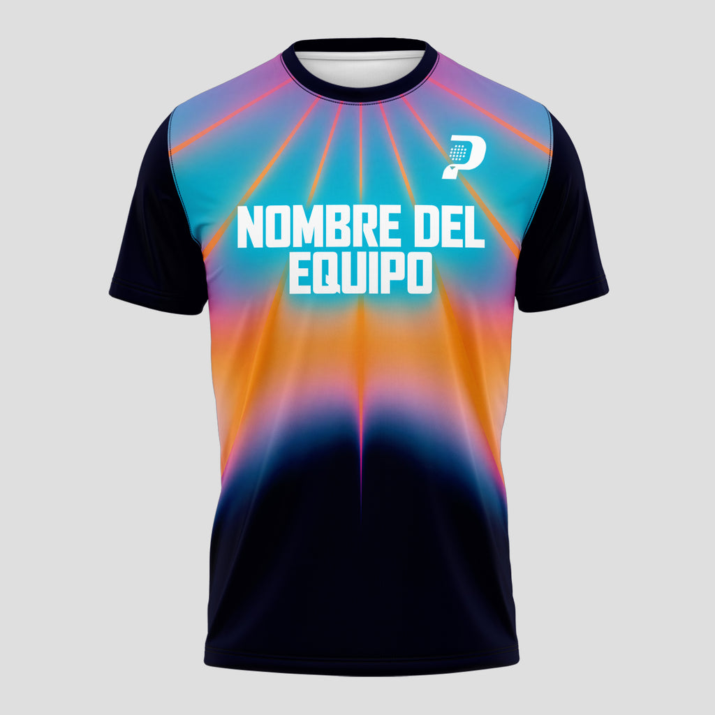 Design Phrase Padel Mode On Neon Stripes Padel T-Shirt