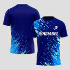 Navy Blue and Digital Sky Blue – Padel T-Shirt