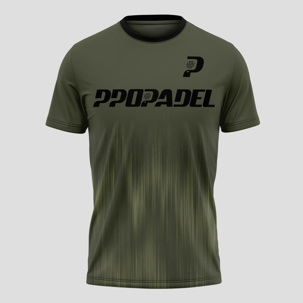 Minimalist Olive Green Sporty Style – Padel T-Shirt
