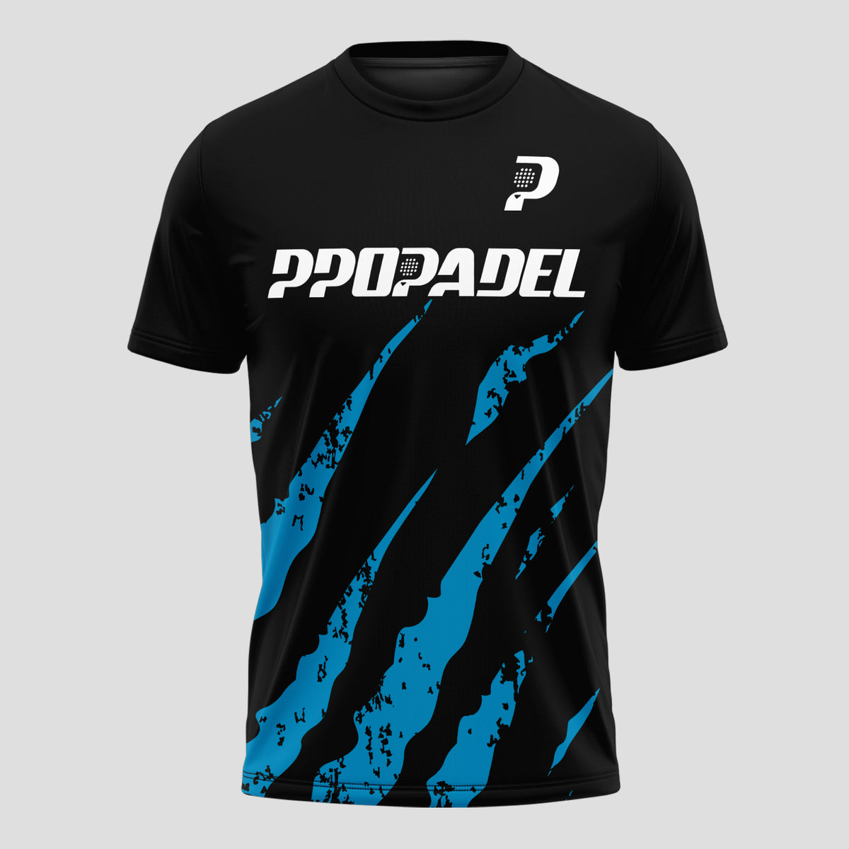 Negra Garras Azul Neón – Camiseta de Pádel