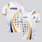 Design Phrase Padel Printed Sleeves Orange Padel T-Shirt