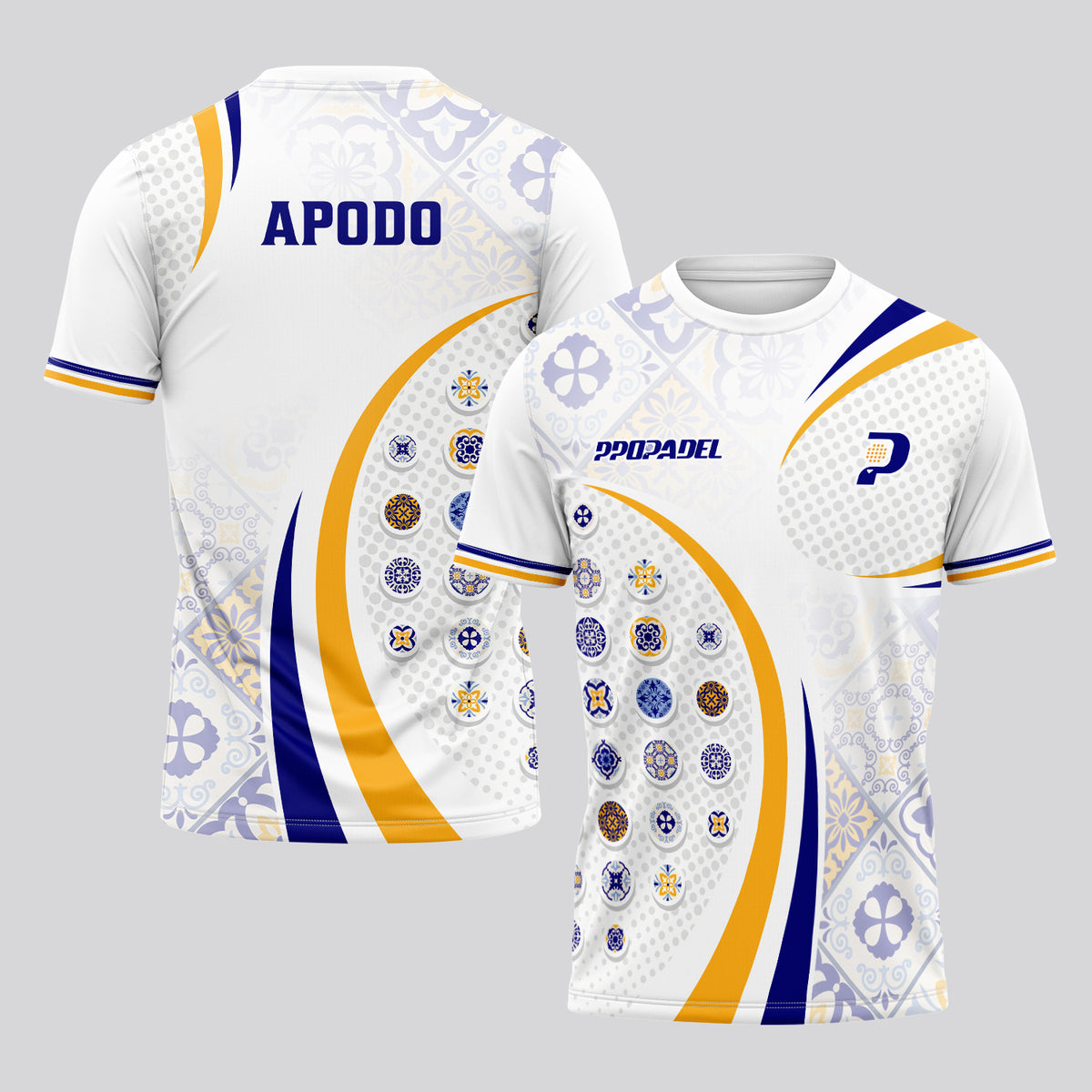 Design Phrase Padel Printed Sleeves Orange Padel T-Shirt