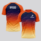 Design Phrase Padel Printed Sleeves Orange Padel T-Shirt